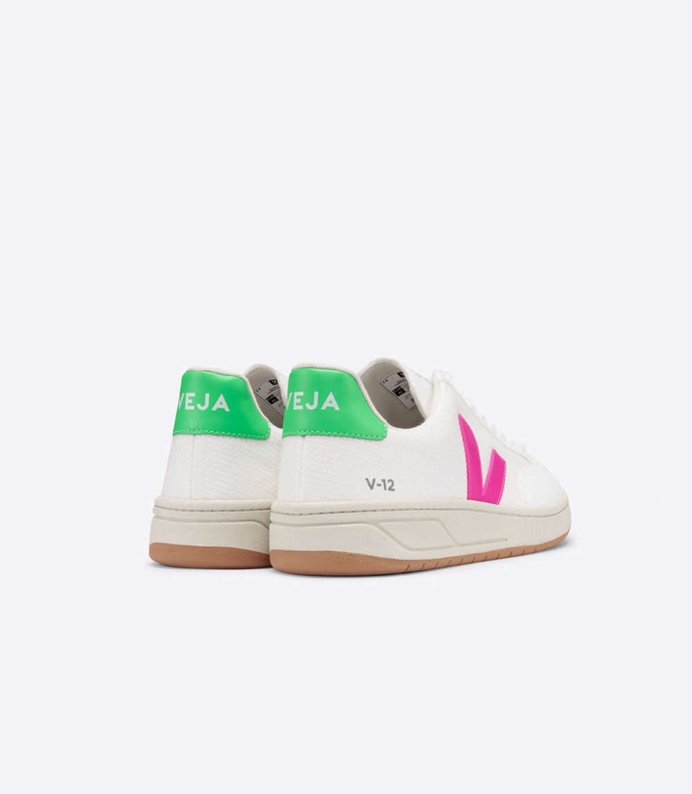 Veja Trainers Mens White - V-12 B-mesh - NIFC-73492